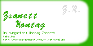 zsanett montag business card